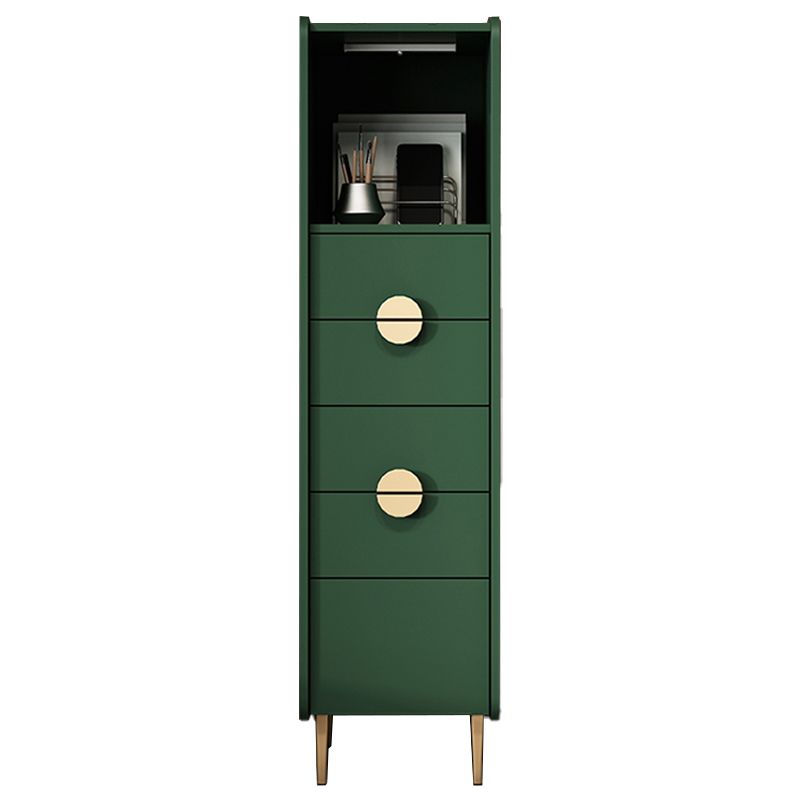 Modern Rectangle Chest Wood Straight Legs Side Cabinet with Drawer