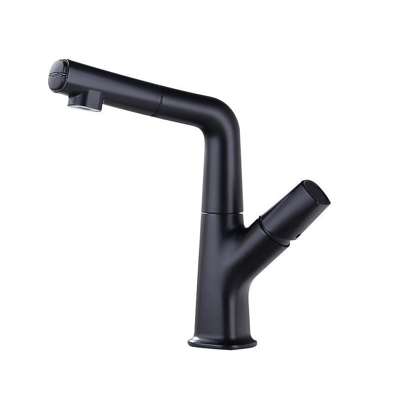 Centerset Lavatory Faucet Contemporary Pull-out Faucet with One Knob Handle