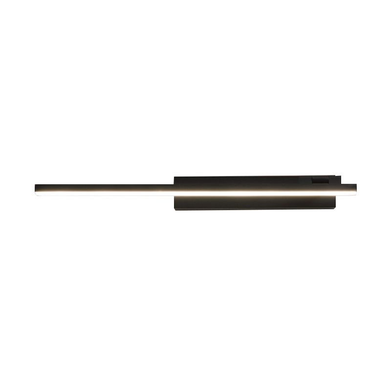 Metal Linear Shade Wall Lighting Modern Style Mirror 1 Light Wall Mounted Light Fixture