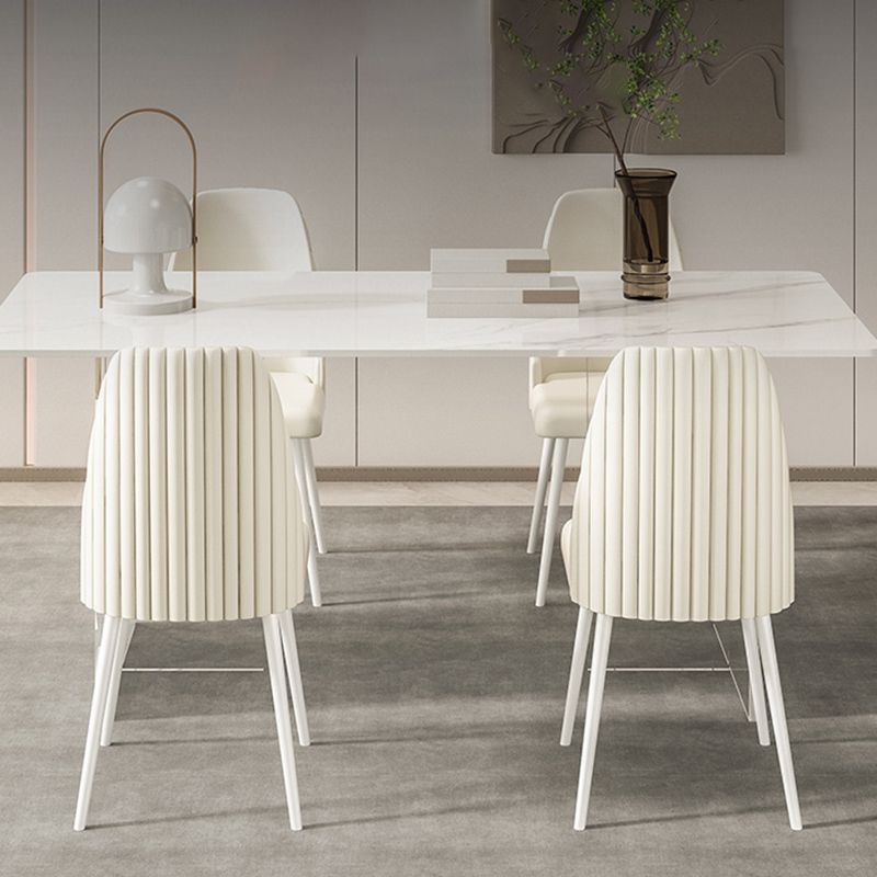 Modern Rectangle Dining Table 1/2/5/7 Pieces Stone Dining Set for Dining Room