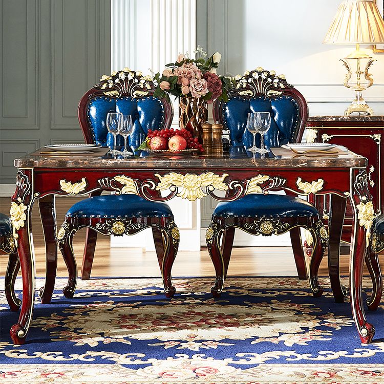 Marble Furniture Rectangle 4 Legs Dining Room Collection for Dining Room