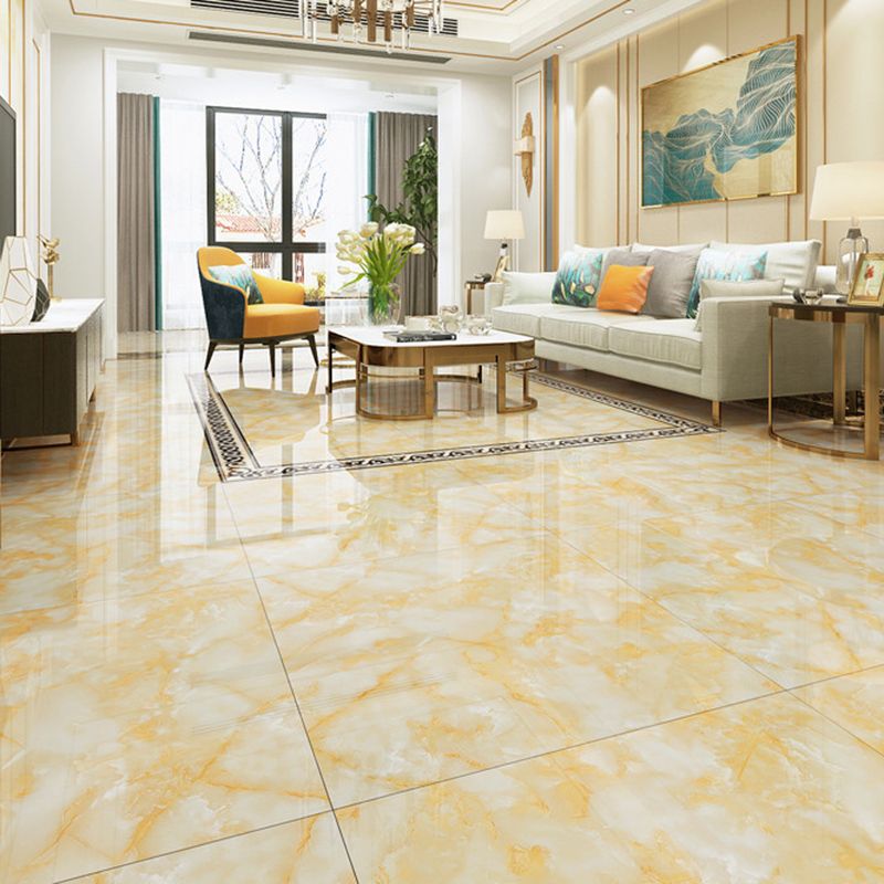Matte Square Floor and Wall Light Yellow Marble Tile for Living Room