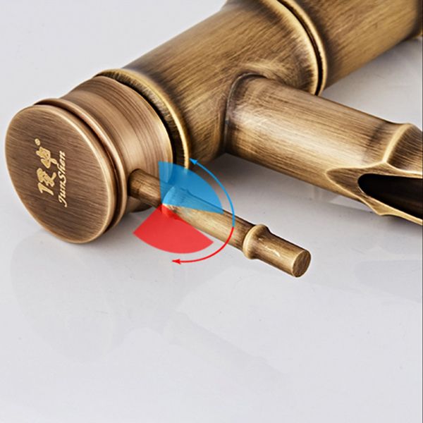 Lever Handle Vanity Sink Faucet Country Low Arc Faucet Single Hole Bathroom Faucet