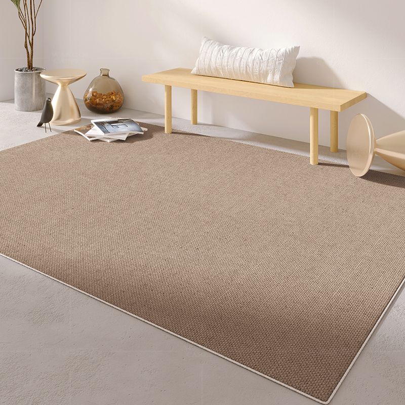 Modern Living Room Area Carpet Solid Color Polyester Area Rug Anti-Slip Easy Care Area Rug