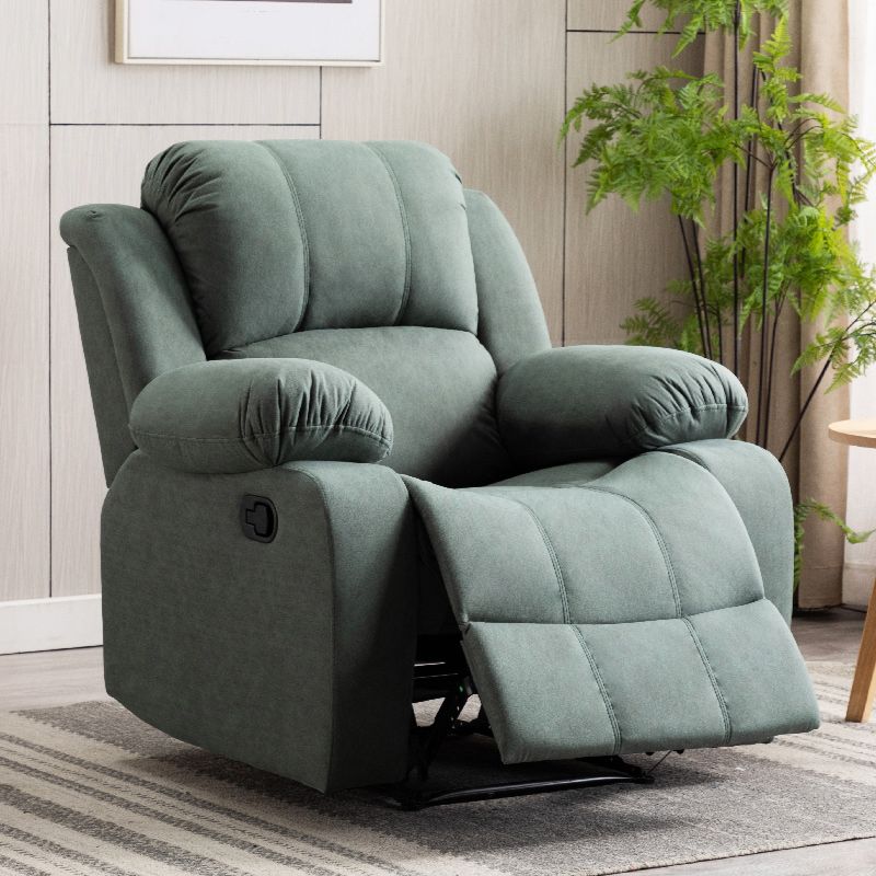 Standard (No Motion) Recliner Chair Faux Leather Home Theater Recliner