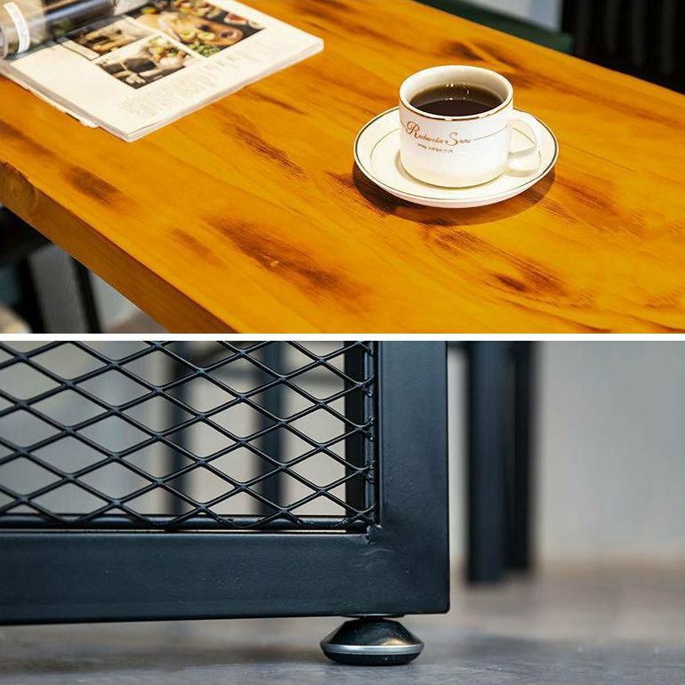 Industrial Rectangle Bar Set 1/3/5 Pieces Pine Wood Top Pub Table Set for Small Places