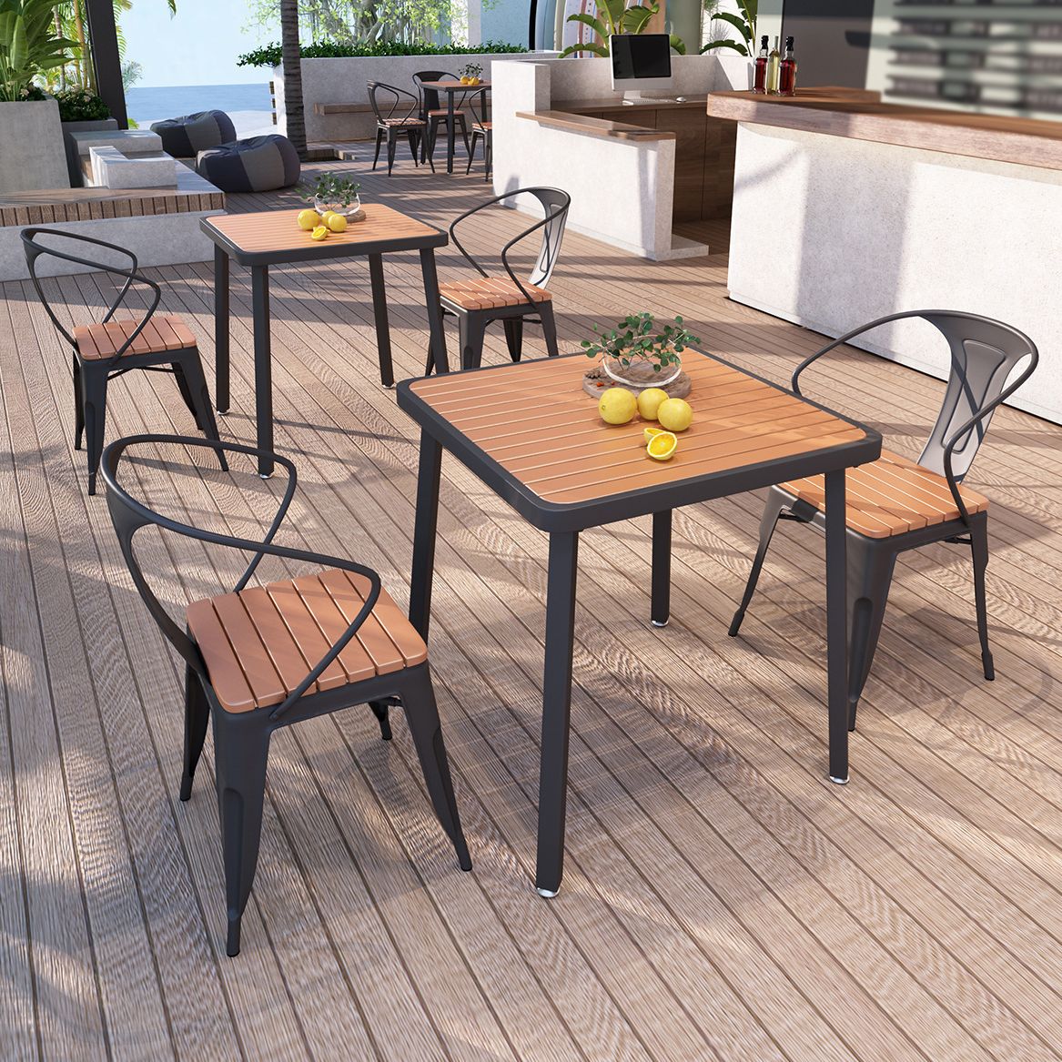 Contemporary Table Set 1/4/5/7 Pieces Dining Set for Restaurant