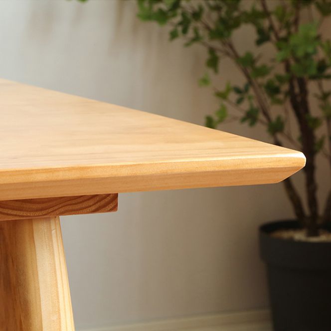 Natural Finish Pine Wood Dining Set 1/2/3/5/7 Pieces Modern Dinette Set