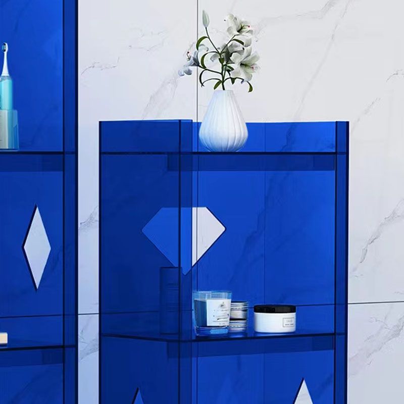 Contemporary Closed Back Cube Bookshelf Acrylic Bookcase for Home Office