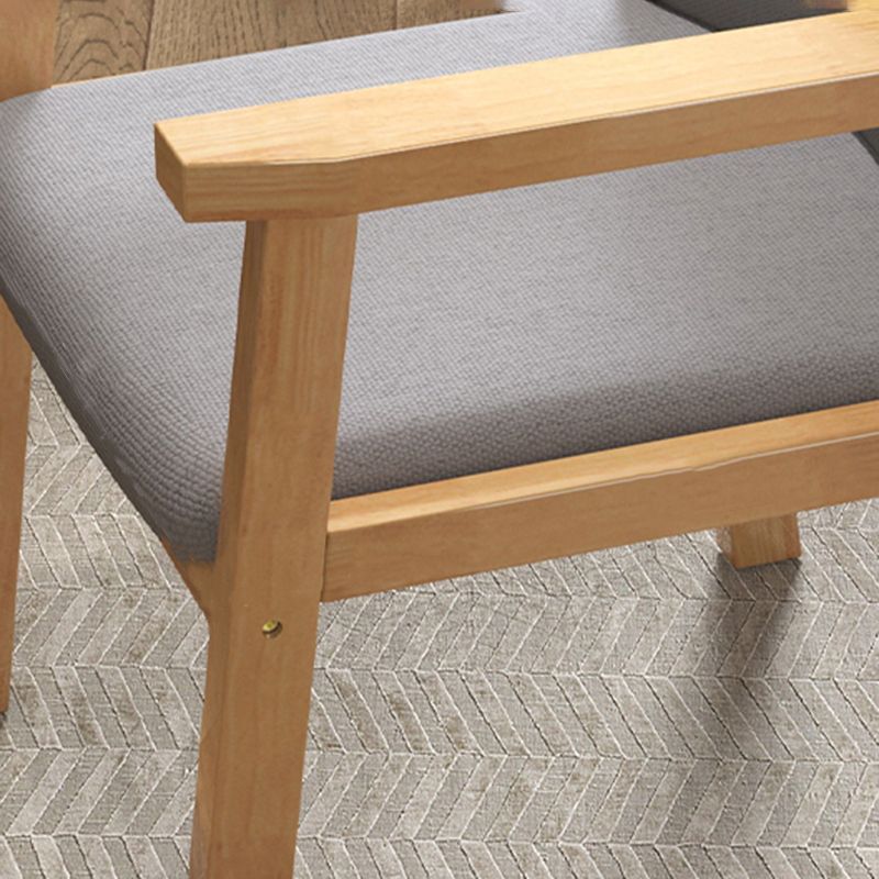 Chaise de salle à manger simple tapissée en bois de dossier de chaise contemporaine d'intérieur de bras