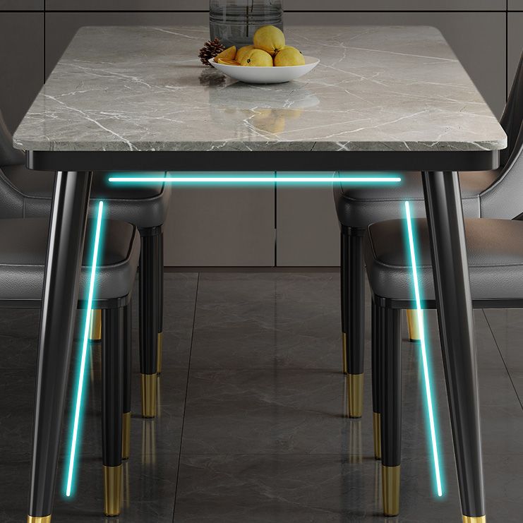 Table à manger de la table de pierre fritté standard industrielle avec base de 4 jambes