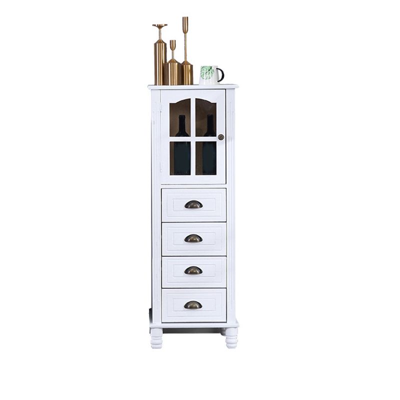 Contemporary 1 - Door 1 Shelves Glass Paned with Drawer Solid Wood Chest