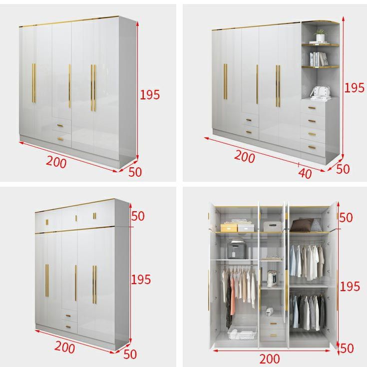 Wardrobe European Modern Simple Net Red Light Luxury Small Family Bedroom