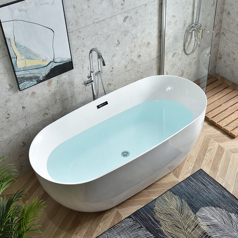 Antique Finish Soaking Bath Oval Stand Alone Modern Bath Tub