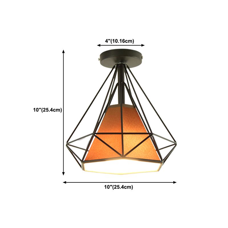 1-light Ceiling Mounted Light Industrial Style Close to Ceiling Light