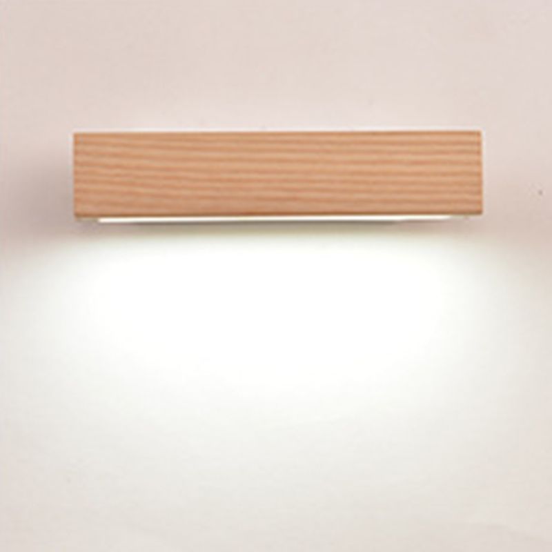 Modern Wood Wall Sconce Adjustable Rotatable LED Light Room Indoor Foyer Lighting