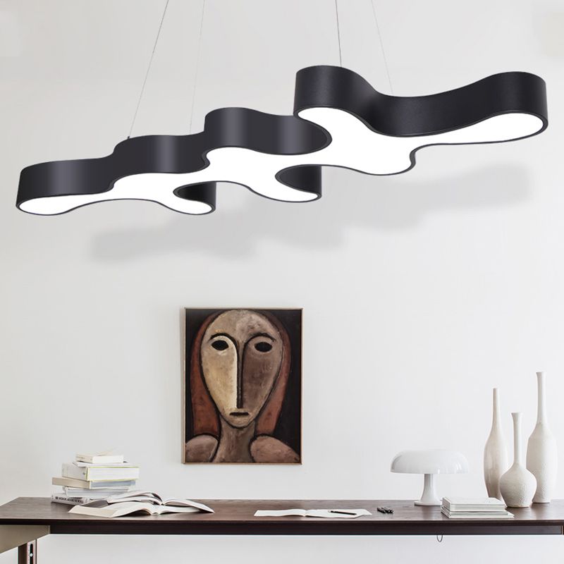 Moderne unieke vorm kroonluchter verlichtingsarmaturen acryl eiland plafondlicht
