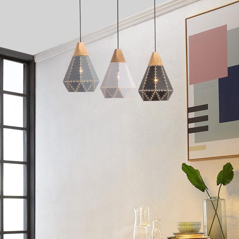 Metall Diamond Hanging Lamp Kit Moderner Stil Down Lighting Anhänger für Esszimmer