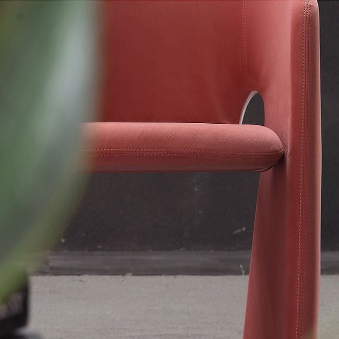 Mid-Century Modern Sled  Accent Armchair Fixed Back Arm Chair for Living Room