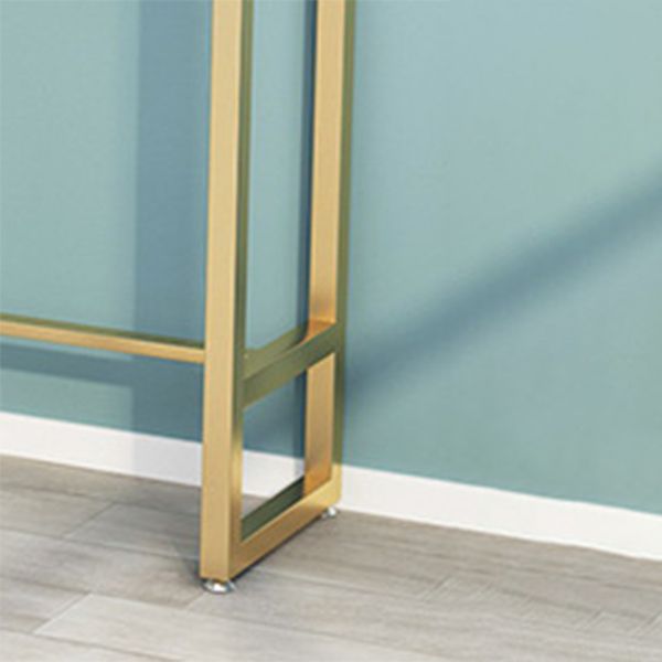 Glam Pub Table Trestle Base Rectangle Bar Table for Indoor and Breakroom