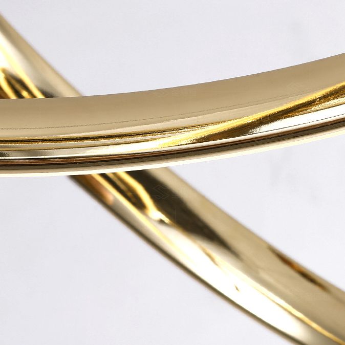 1-Light Aluminum Hanging Lamp Fixtures Modern Style Twisting Chandelier Lighting