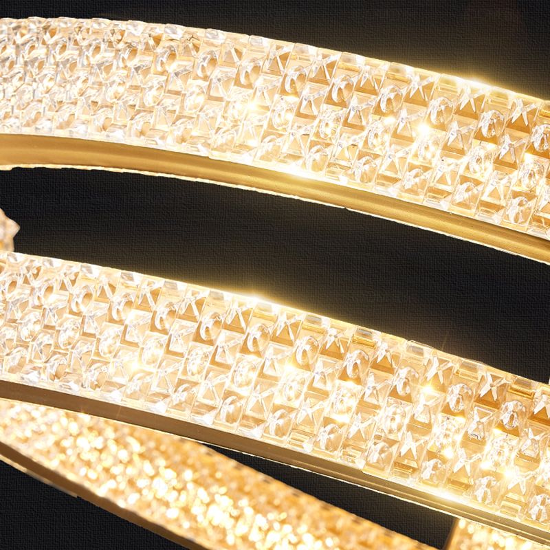 Nordic Style Circle Chandelier Metal LED Chandelier Pendant for Dining Room