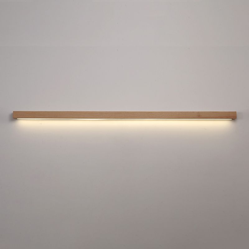 Sombra lineal madera pared apliques de estilo moderno luz de pared de luz simple en marrón
