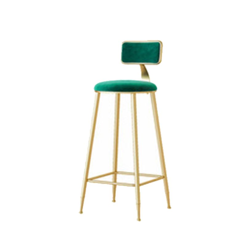 Nordic Style Bar-stool Round Seat Counter Bar Stool with Metal Legs for Home Use