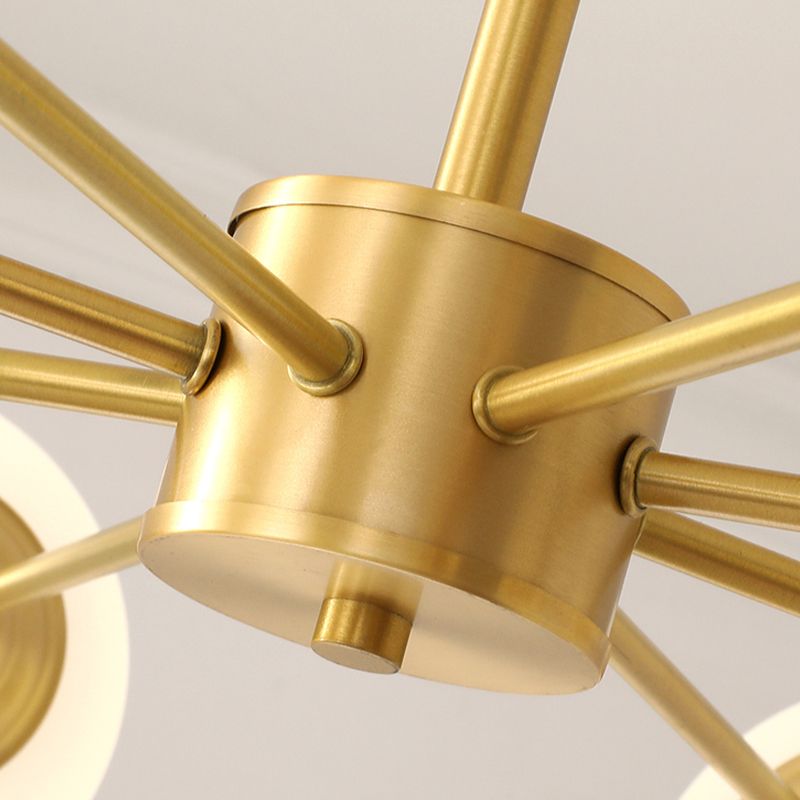 Globe Glass Modernistische kroonluchter Gold Sputnik hanglamp voor woonkamer