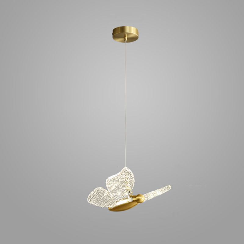 Klein bed ophanging verlichtingsarmatuur Acryl Minimalistische LED LED DOWN -verlichting hanger in messing