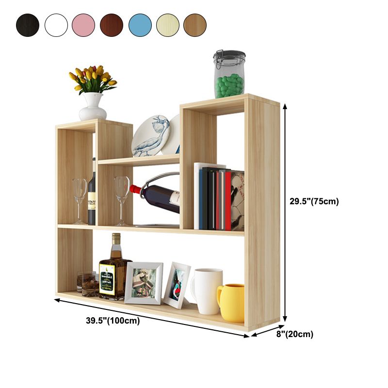 Wall Mounted Bookshelf Scandinavian Style Bookcase for Home and Study Room