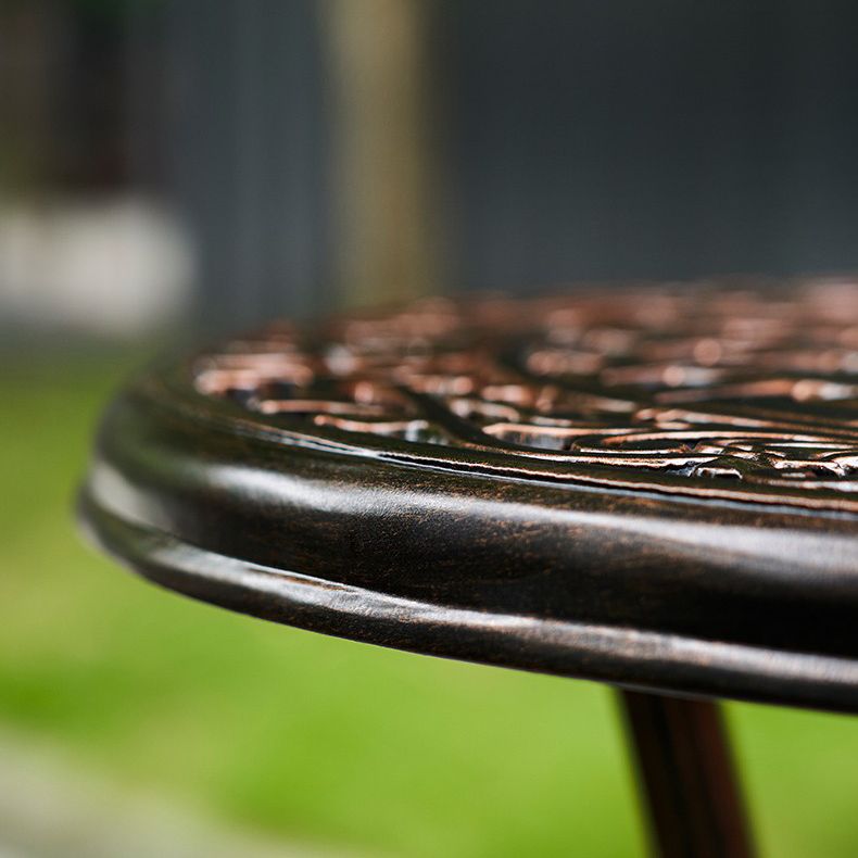 Aluminum Round Side Table Industrial Rust Resistant Patio Table