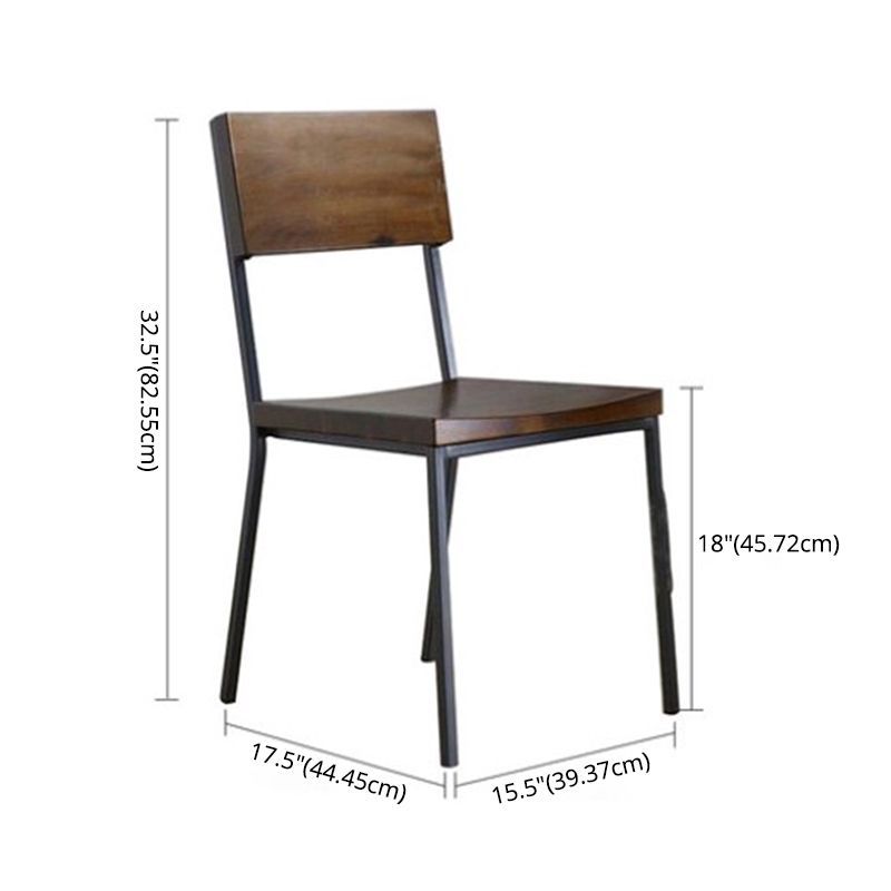 Traditional Style Solid Wood Dining Set with Walnut Table and 4 Black Legs Base