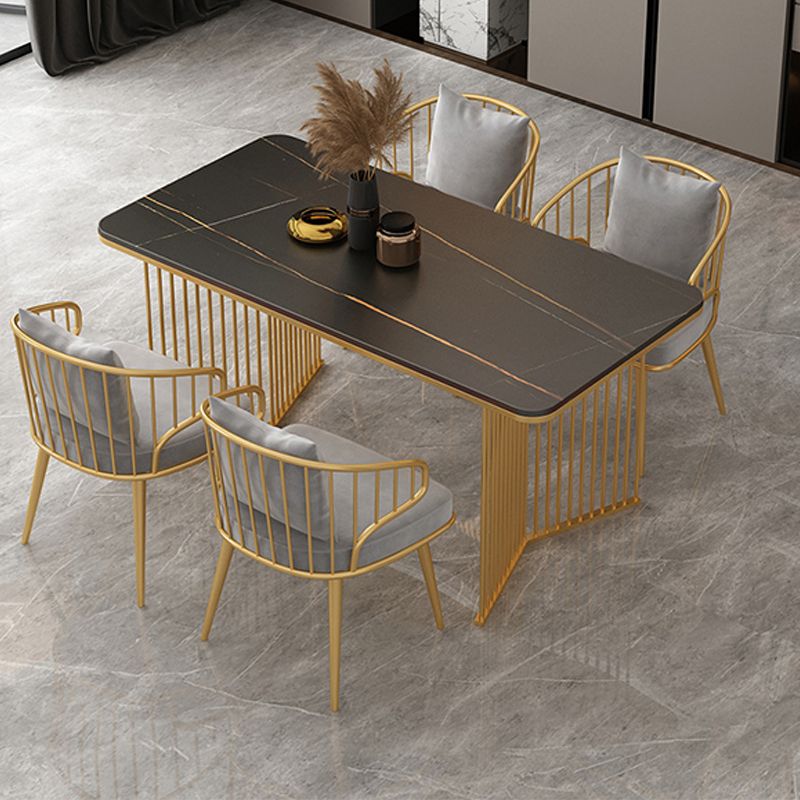 Rectangle Dining Table Traditional Luxury Double Pedestal Dining Table for Dining Room