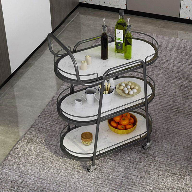 Rolling Contemporary Prep Table Metal Prep Table for Kitchen Use