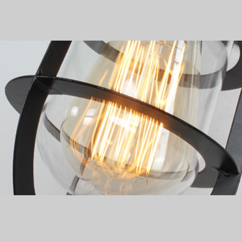 Loft Style Schattierte Wandleuchte Leuchten Glas Wandleuchte in Schwarz für das Restaurant