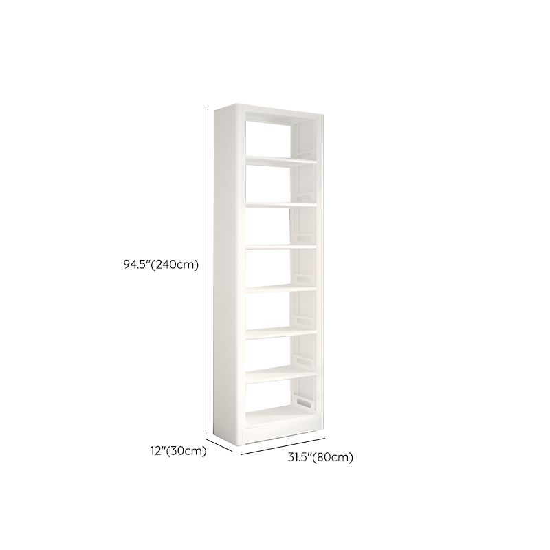 Modern Open Back Bookshelf Vertical Metal Bookcase with Shelves