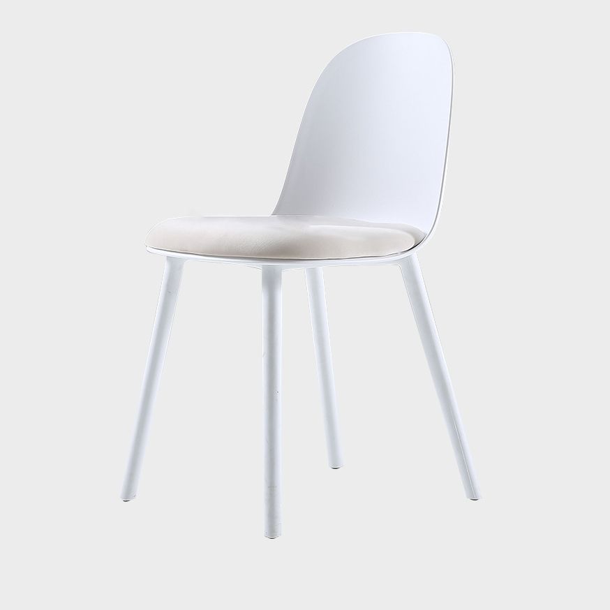 Nordic Dining Room Armless Chair Plastic Side Fabric Chair for Kitchen