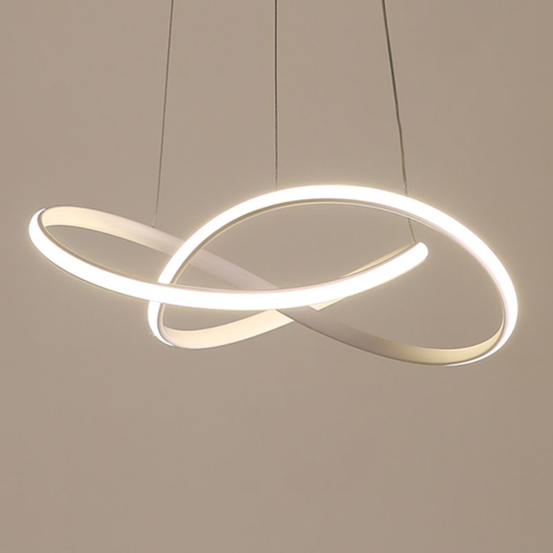 Modern Style Hanging Lighting Fixture Household Linear LED Chandelier for Sitting Room