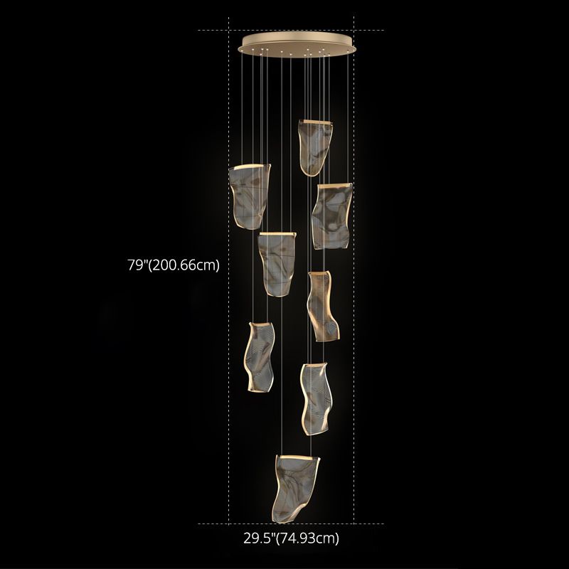 Papierhängendes Leuchten nordisch einfacher Acryldecke -Anhänger für Wohnzimmer