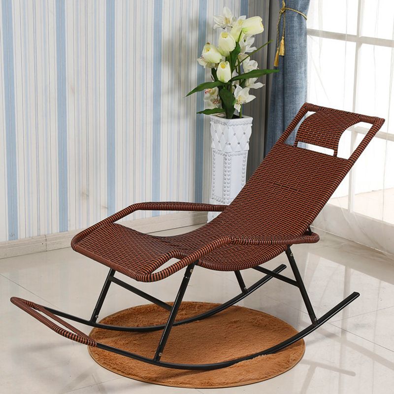 Modern Reclining Rocking Chair Wicker Rocker Chair for Living Room