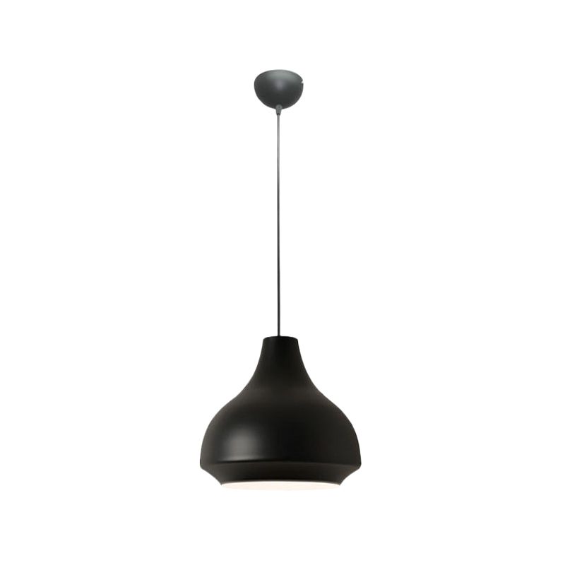 Gourd Hanging Lighting Contemporary Metal 1 Light Grey/Black/Yellow Pendant Ceiling Light