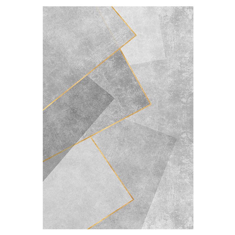 Multicolor Modern Indoor Rug Polyester Triangle Print Carpet Non-Slip Backing Rug for Living Room