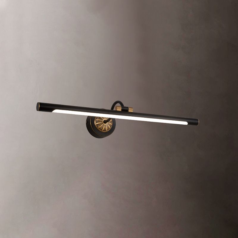 Modern Style Linear Shape Wall Sconce Metal 1 Light Sconce Light for Shower Room