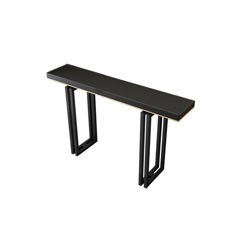Contemporary Marble 4 Legs Console Table Rectangle Scratch Resistant Sofa Table