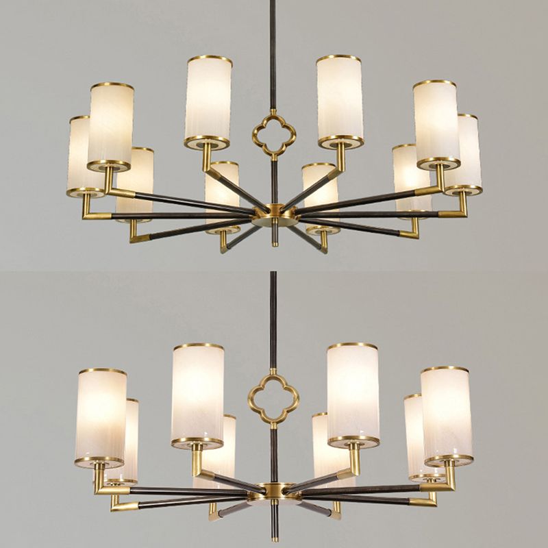 Luces colgantes colgantes de cilindros modernos de vidrio colgante moderno