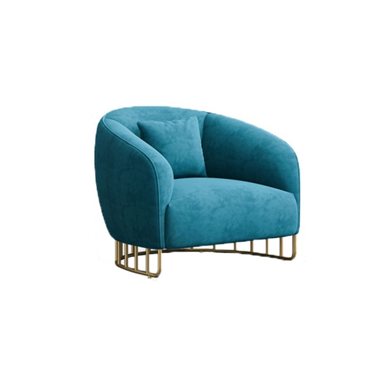 Velvet 29.52" Wide Sofa for Living Room Tuxedo Arm Sofa with Metal Frame