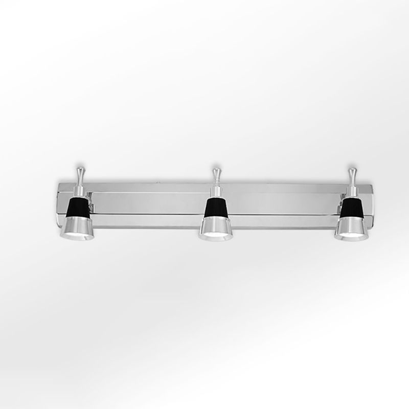 Multi -Leuchten Metallwandbeleuchtung moderner Spiegel Wandmontageleuchte in Silber