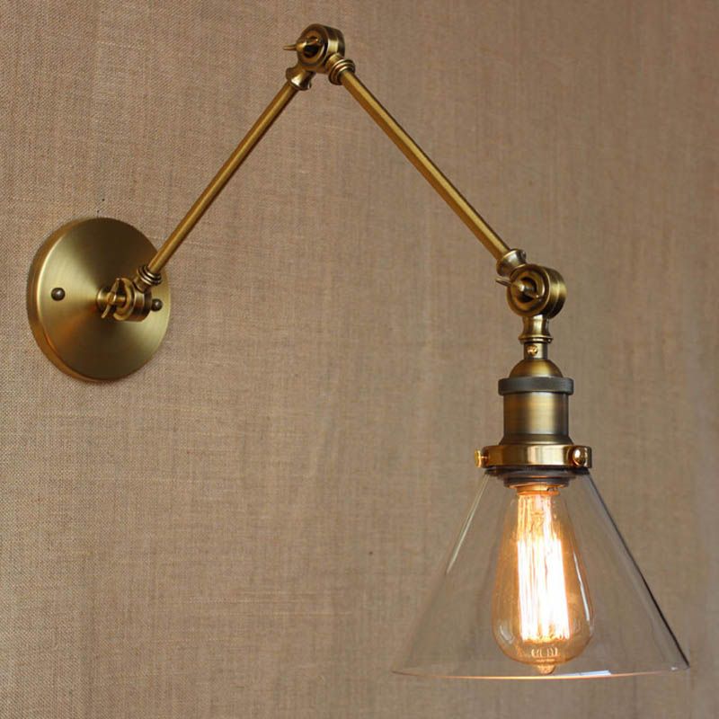 Kegelglas Wandleuchte Leuchten amerikanische Industriestil 1 Lichtwandlampe