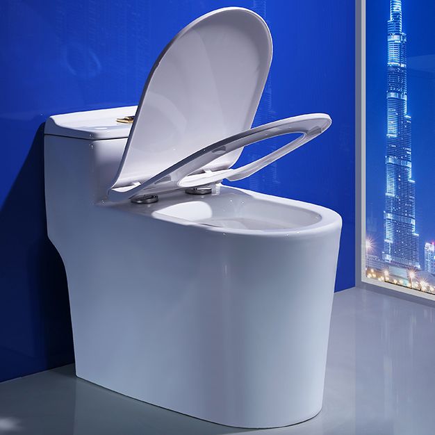 Traditional Toilet Bowl One Piece Floor Mounted Siphon Jet Porcelain Toilet